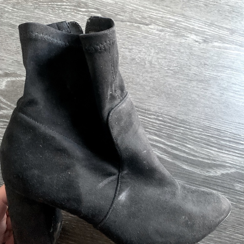 Suede ankle booties